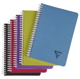 Clairefontaine spiraalblok geruit A5 90g transparant omslag