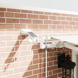 vidaXL Parasol électrique avec LED et capteur 4 x 3,5 m Blanc