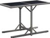 Maison Exclusive - Table de jardin anthracite 110x53x72 cm verre et résine tressée