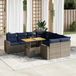 Maison Exclusive - Ensemble de meubles de jardin 9 pièces avec canapé et coussins, gris, en polyrotin
