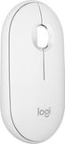 Logitech Pebble Mouse 2 M350s, Draadloze Muis, Bluetooth, Easy-Switch, Wit, Gemaakt van Gerecycled Plastic