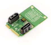 KALEA-INFORMATIQUE mSATA-controllerkaart met 2 poorten voor SATA 6G harde schijven. Onafhankelijke montage of RAID 0 1