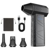 WOLFANG Elektrische Stofblazer, 110.000 tpm, Oplaadbare Luchtblazer voor PC, Toetsenbord, Auto, Elektronica, Instelbare mini-ventilator met 3 snelheden, Geen Chemicaliën, Geen Persluchtbus