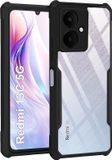 Techsuit Hoesje geschikt voor Xiaomi Redmi 13C 5G - ColorVerse 360 Case met Screenprotector - Zwart
