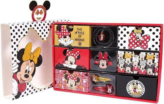 Kadobox - Minnie Mouse Make-up Koffer - 12 stuks - 5+ jaar