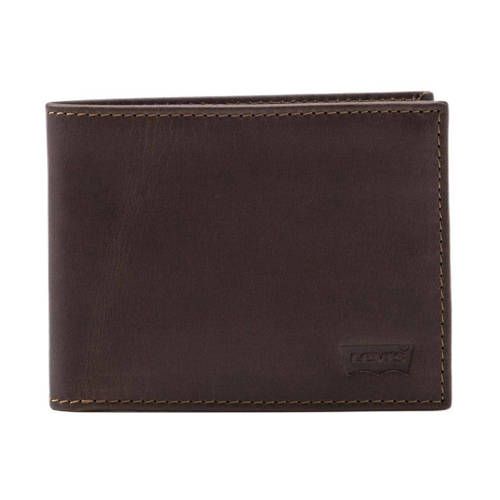 Levi's leren portemonnee donkerbruin