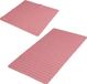 Urban Living Tapis antidérapant pour douche/salle de bain - Lot de 2 - Caoutchouc - Vieux rose