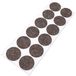 Adsamm WFP-30-SA-BR-34-12 12 x wol-viltglijder, bruin, Ø 34 mm