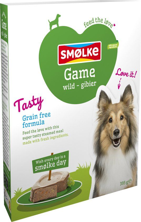 SMOLKE Smølke Vers Gestoomde Maaltijd Game 395g - Hondenvoer