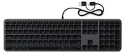 SATECHI Clavier Filaire Slim LX3 avec Bloc Numérique, US QWERTY, Gris