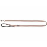 Trixie Hondenriem - Robuust Singelband 120x1.5 cm - Neopreen Handvat, Oogje voor Penning - Roze
