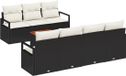 vidaXL Banc de jardin noir poly rotin