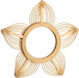 KidsDepot Mila Rotan Wandspiegel Ø 43 cm - Tan