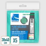 La Briantina PAN03654A multifunctionele doek, 38 x 40 cm, groen, 5 stuks