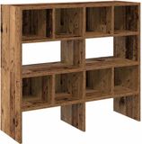 vidaXL Schoenenrekken - 2 st - stapelbaar - 89,5x30x40 cm - oud houtkleurig
