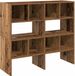 vidaXL Schoenenrekken - 2 st - stapelbaar - 89,5x30x40 cm - oud houtkleurig