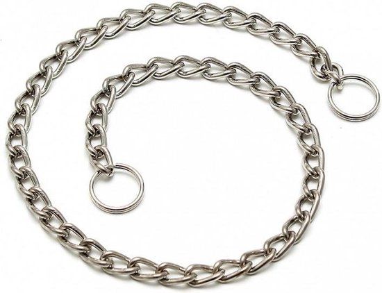 Rimba - Ketting Met Ringen - Zilver - RVS - 50 cm