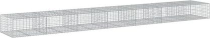 vidaXL Mur en gabion - 700x100x50 cm - Fer galvanisé - Argenté