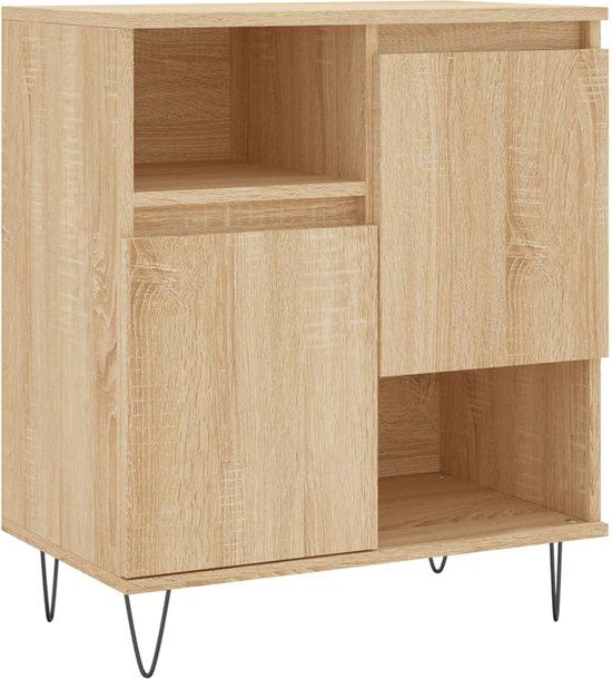 vidaXL Dressoir 60x35x70 cm bewerkt hout sonoma eikenkleurig