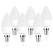 SIGMALED LIGHTING - E14 LED Lamp 6W (gelijk aan 50W) - Natuurlijk wit licht (400K) - 550 lumen - Kleine C37 / B35 gloeilamp een kaarsvorm - Verpakking van 6