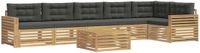 vidaXL Buiten bankenset 7 st Wit en antracietkleurig Polyester