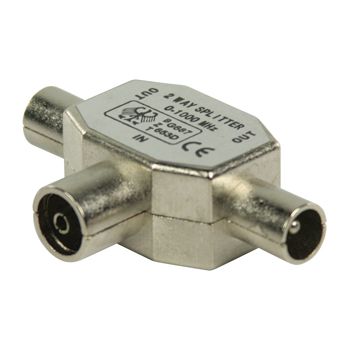 Valueline VLSP40950M - Coax/2x Coax Connector - Male/Female