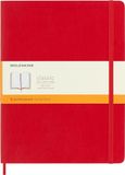 Moleskine Classic Ruled Paper Notebook, Soft Cover and Elastic Closure Journal, Color Scarlet Red, Size Extra Large 19 x 25 A4, 192 Pages