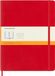 Moleskine Classic Ruled Paper Notebook, Soft Cover and Elastic Closure Journal, Color Scarlet Red, Size Extra Large 19 x 25 A4, 192 Pages