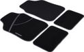 Dunlop Automatten Set - 4 Stuks - 2 Auto Vloermatten 66 x 44 CM - 2 Auto Matten 28 x 42 CM - Anti-Slip - Zwart/Wit