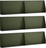 vidaXL Keermuur - 6 st - 80 x 12 x 50 cm - Staal - Olijfgroen