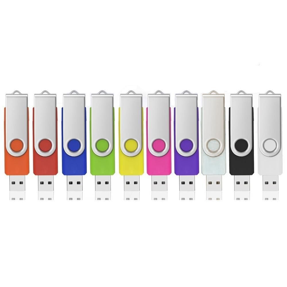 Allteq USB Flash Drive 2GB - USB 2.0 - Set of 10 - Multi-color