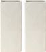 Excellent Houseware Waterverdamper radiator - 2x - wit - met relief - kunststeen - 18 cm