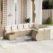Maison Exclusive - Ensemble de meubles de jardin 10 pièces avec canapé et coussins, beige, en polyrotin