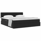 vidaXL Opbergbed met hoofdeinde Zwart 160 x 200 cm Fluweel