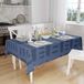 Bonamaison Tafelkleed, Anti-Mold, Sneldrogend, Waterdicht, 100% Polyester Tafellaken, Blauw, 140 x 160 Cm