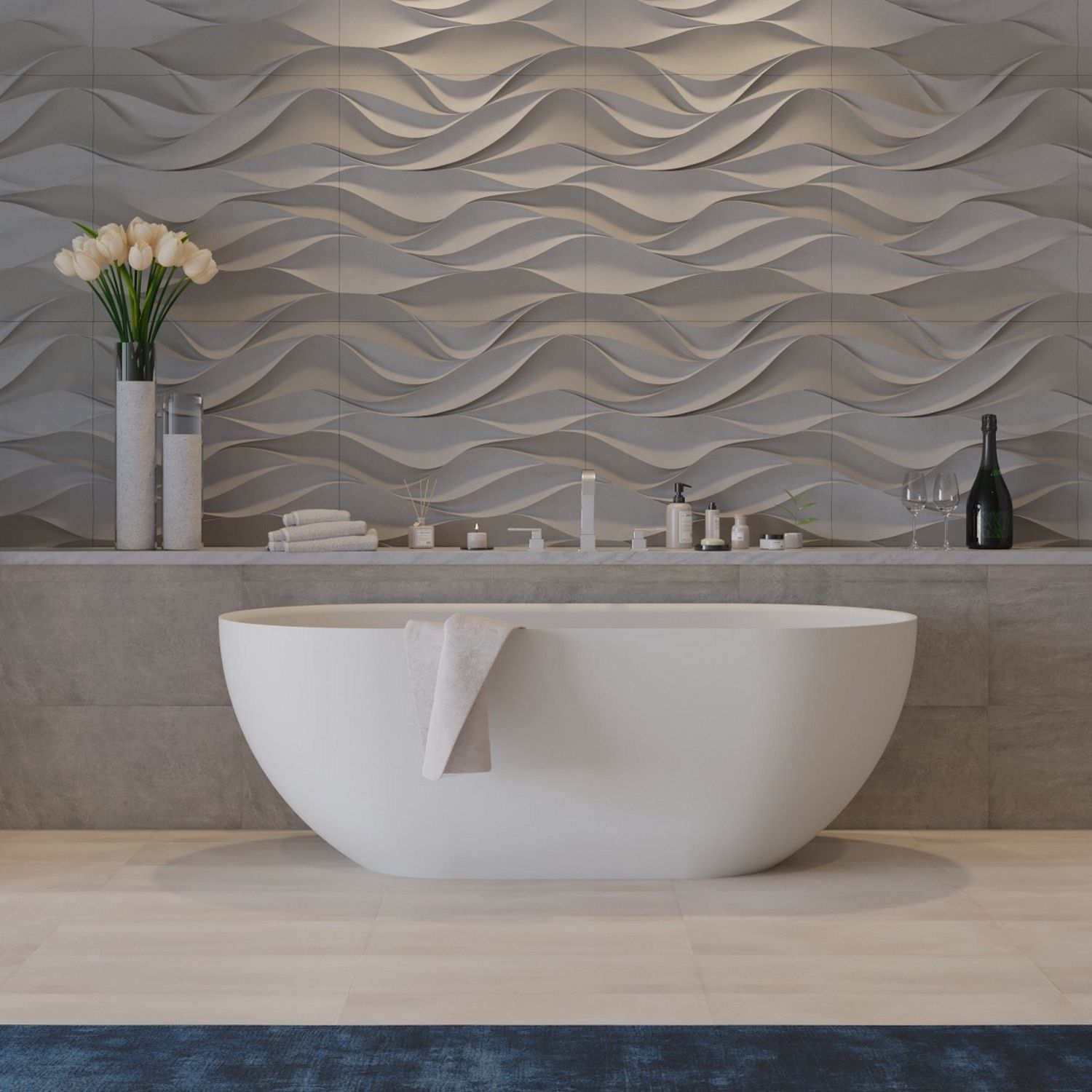 Ideavit Solidera Vrijstaand Ligbad - 150x76cm - Mat Wit