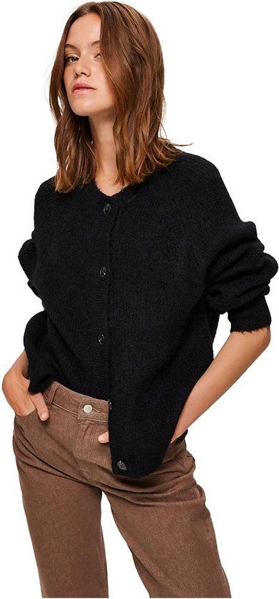 Selected Femme Lulu Ls Knit Short Cardigan - Zwart - Maat S - Unisex