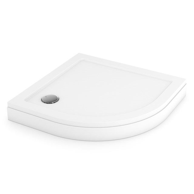 Maxaro Hoge Douchebak 90x90cm Kwartrond SMC Hoogglans Wit