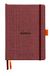 RHODIA 120035C - Soepel Notitieboek Bullet Journal Goalbook - A5 14,8 x 21 cm - Dot Stippen - 240 Pagina's - 2 Leeslinten en Elastieksluiting - Omslag in Imitatieleer - Orange Botanique Collectie