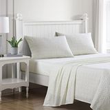 Laura Ashley Queensize lakens, percale katoenen beddengoedset, lichte en ademende woondecoratie (geel [Evie Yellow], queensize)