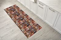 Velvet GEMITEX Velvet tapijt, Made in Italy, antislip, digitale print op zacht polyester fluweel, 50 x 95 cm, DIS. V104