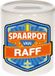 Bellatio Decorations Kinder spaarpot met naam - Raff - keramiek - met dop - wit