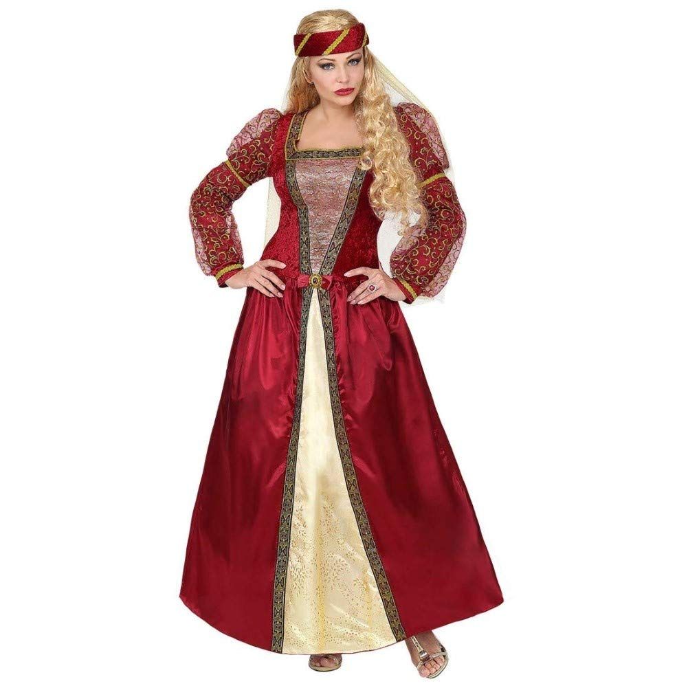 Widmann Middeleeuwse Prinses Kostuum - X-Large - Wijnrood