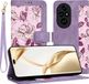 Techsuit Hoesje geschikt voor HONOR 200 Pro - FlipCraft Book Wallet Case met koord - Mysterious Purple