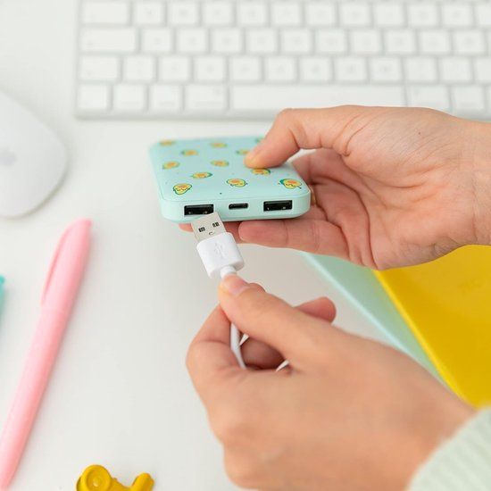 Mr. Wonderful Power Bank USB Drievoudige USB 3A Hoge Snelheid 5000Ah Externe Batterij Avocado's