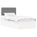 vidaXL Bedframe with Upholstered Headboard Light Grey 100 x 200 cm