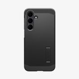 Spigen Tough Armor Étui Compatible avec Samsung Galaxy S25 FE | Compatible MagSafe / Qi2 | Coque Arrière Norme Militaire | Support | Noir