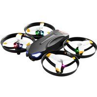 SZSMART Minidrone V16 met gekleurd licht (autonomie: 12 min - 3 Batterij - Zwart)