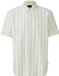 s.Oliver Chemise rayée Coton/Lin Manches longues Blanc