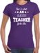 Bellatio Decorations cadeau t-shirt voor dames - awesome teacher - docent/lerares bedankje - paars M